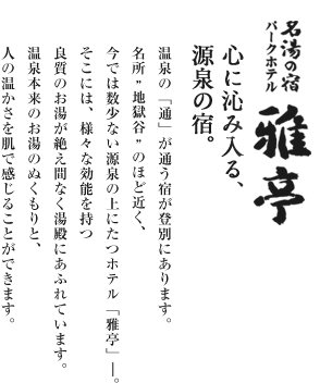 北海道登別温泉 名湯の宿 パークホテル 雅亭